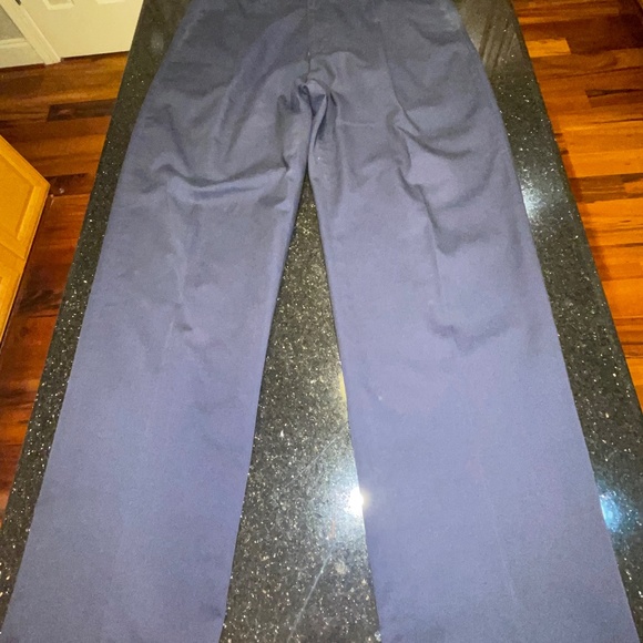 Saddlebred Men's 34Wx32L Comfort Waist Pleated Front Straight Fit Pants Navy Blu - Picture 12 of 12